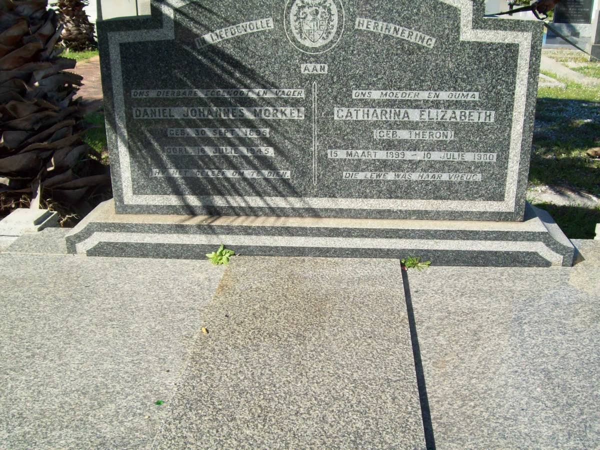 MORKEL Daniel Johannes 1896-1945 &amp; Catharina Elizabeth THERON 1899-1980
