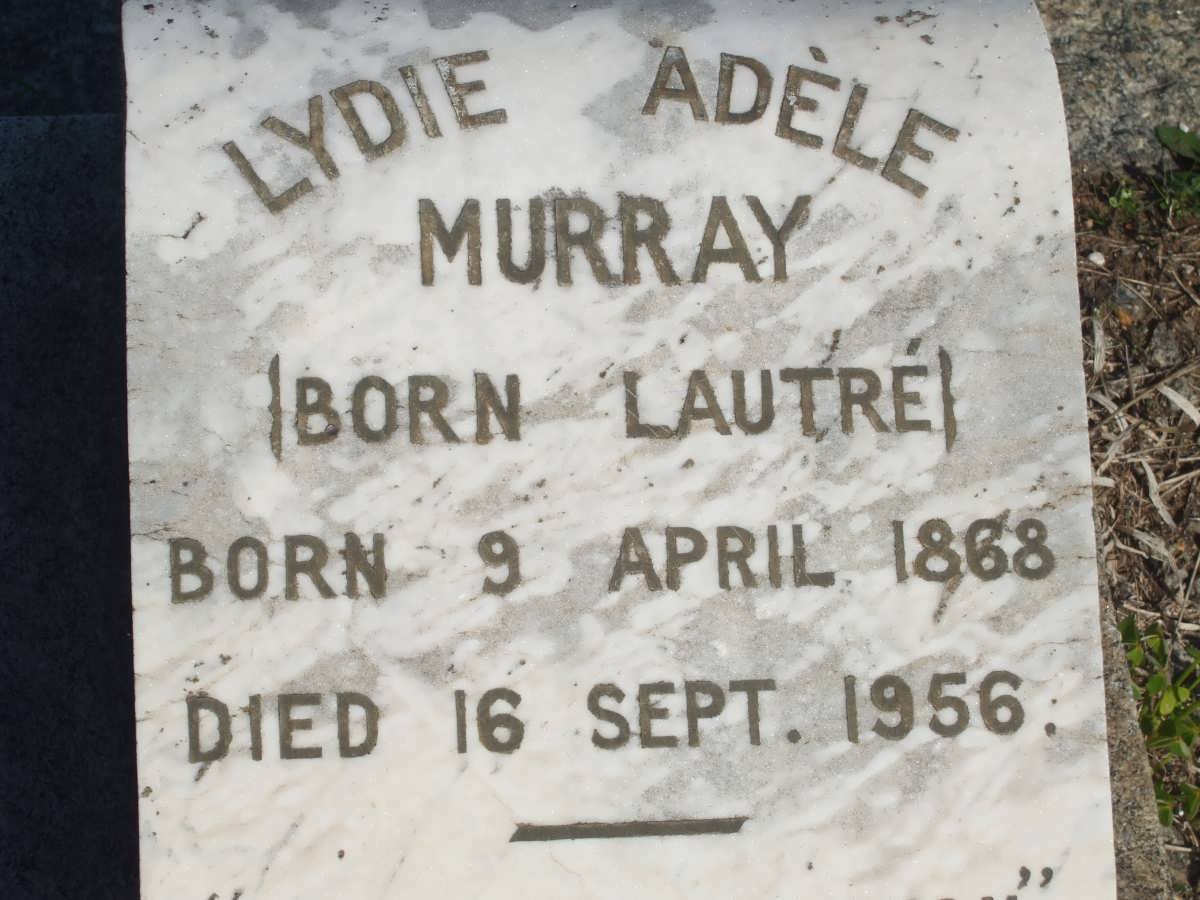 MURRAY Lydie Adele nee LAUTRE 1868-1956