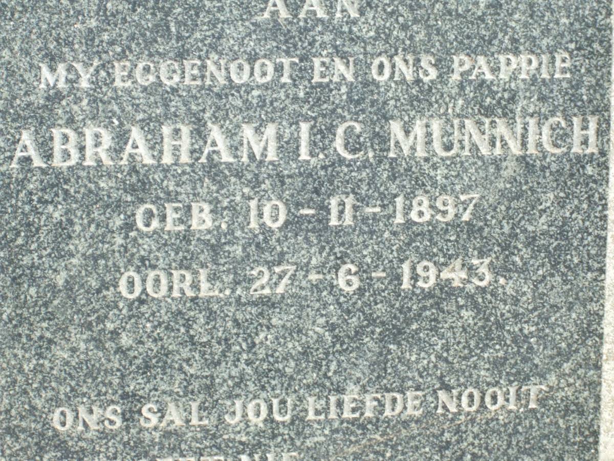 MUNNICH Abraham I.C. 1897-1943