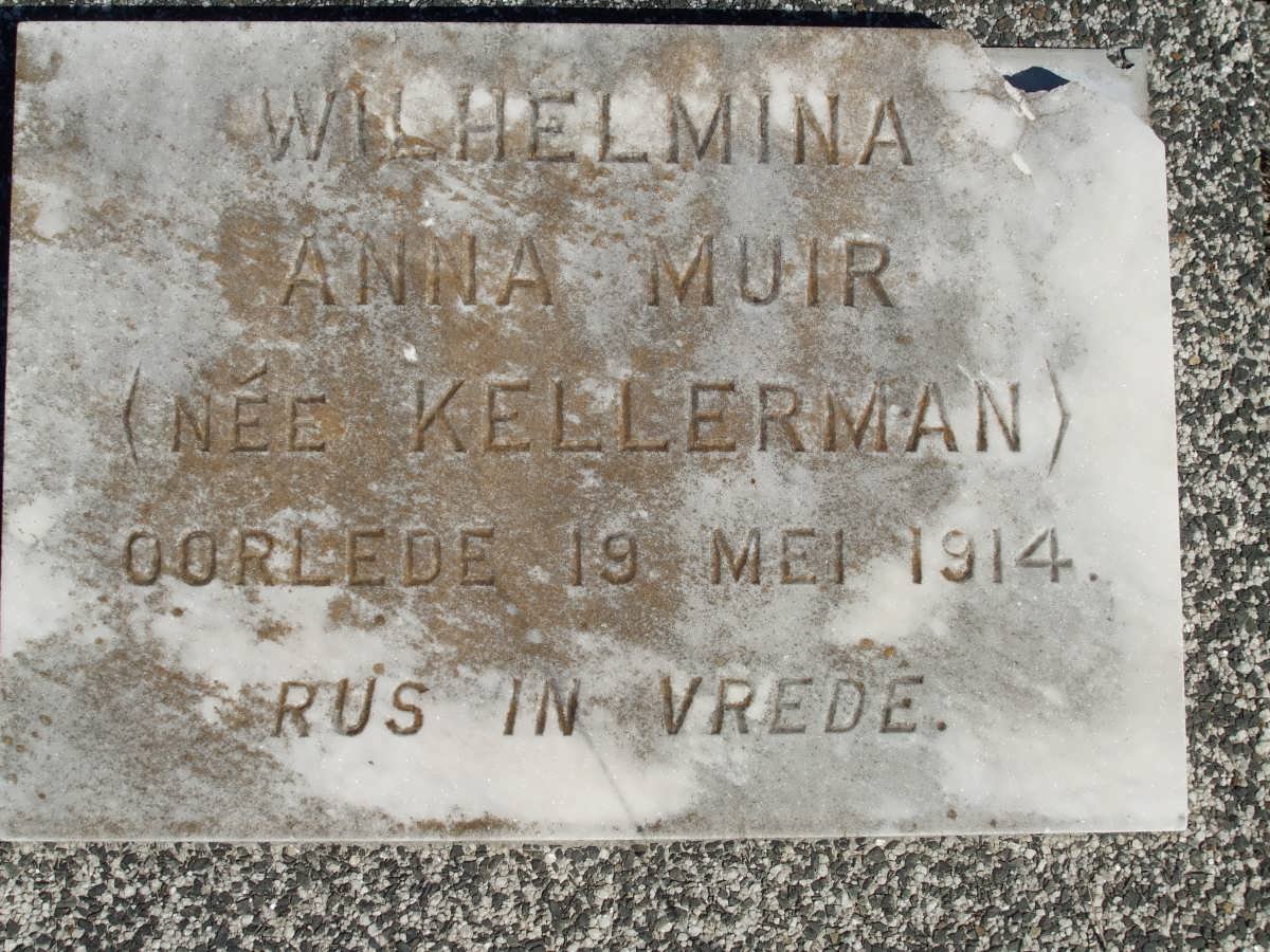 MUIR Wilhelmina Anna nee KELLERMAN -1914