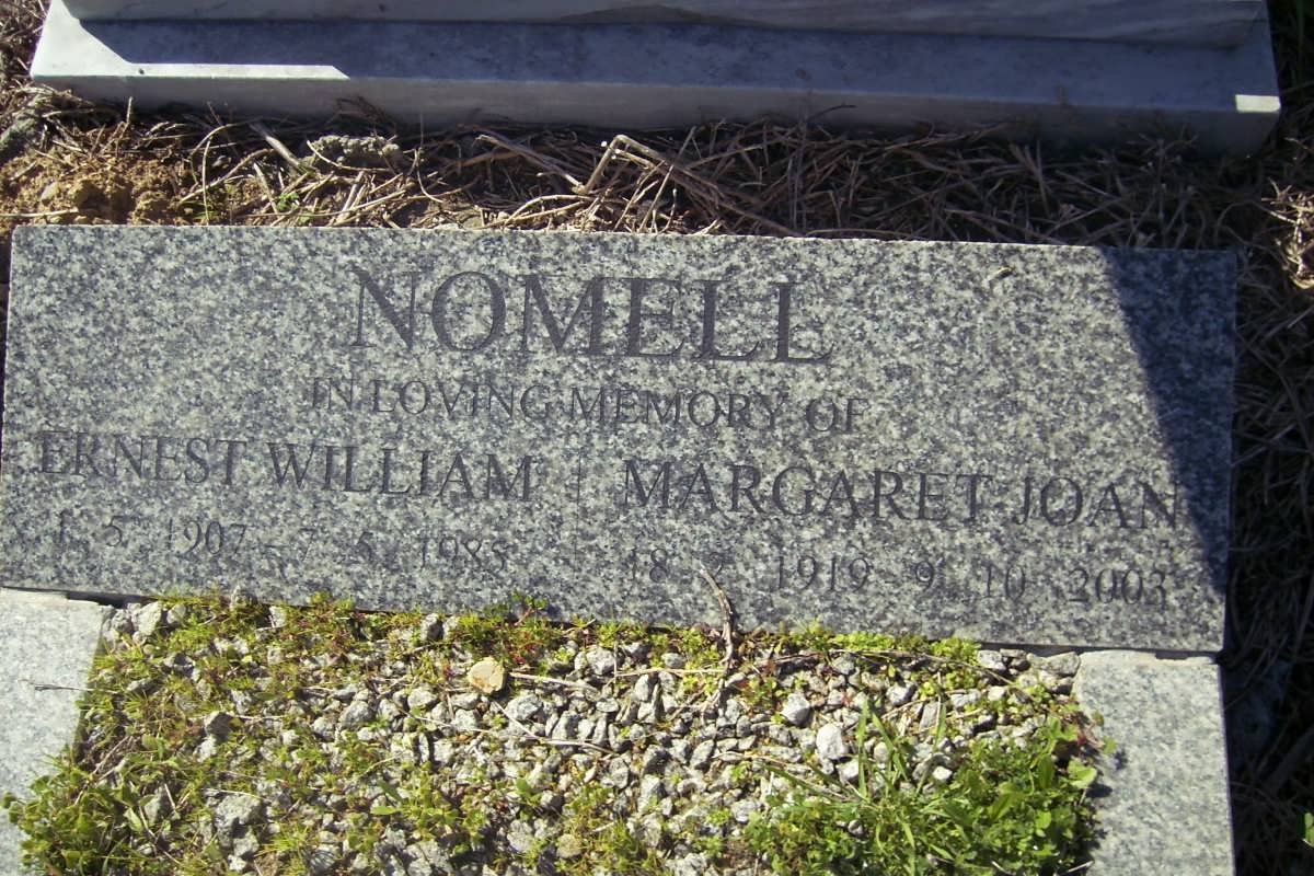 NOMELL Ernest William 1907-1985 &amp; Margaret Joan 1919-2003