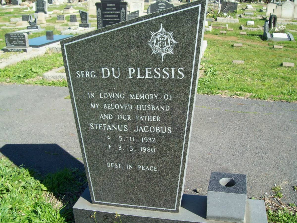 PLESSIS Stefanus Jacobus, du 1932-1980