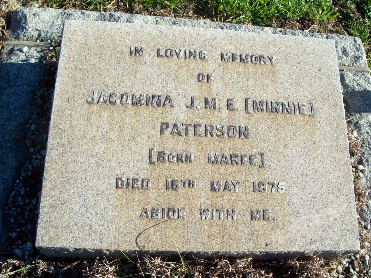 PATERSON Jacomina J.M.E. nee MAREE -1975