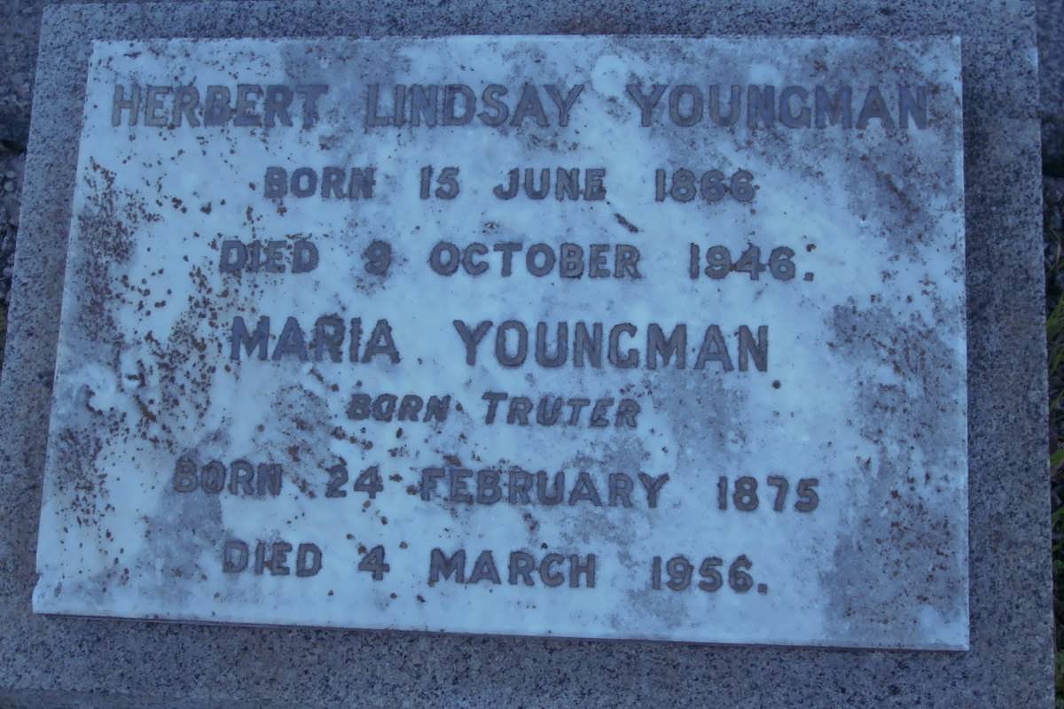 YOUNGMAN Herbert Lindsay 1866-1946 &amp; Maria TRUTER 1875-1956