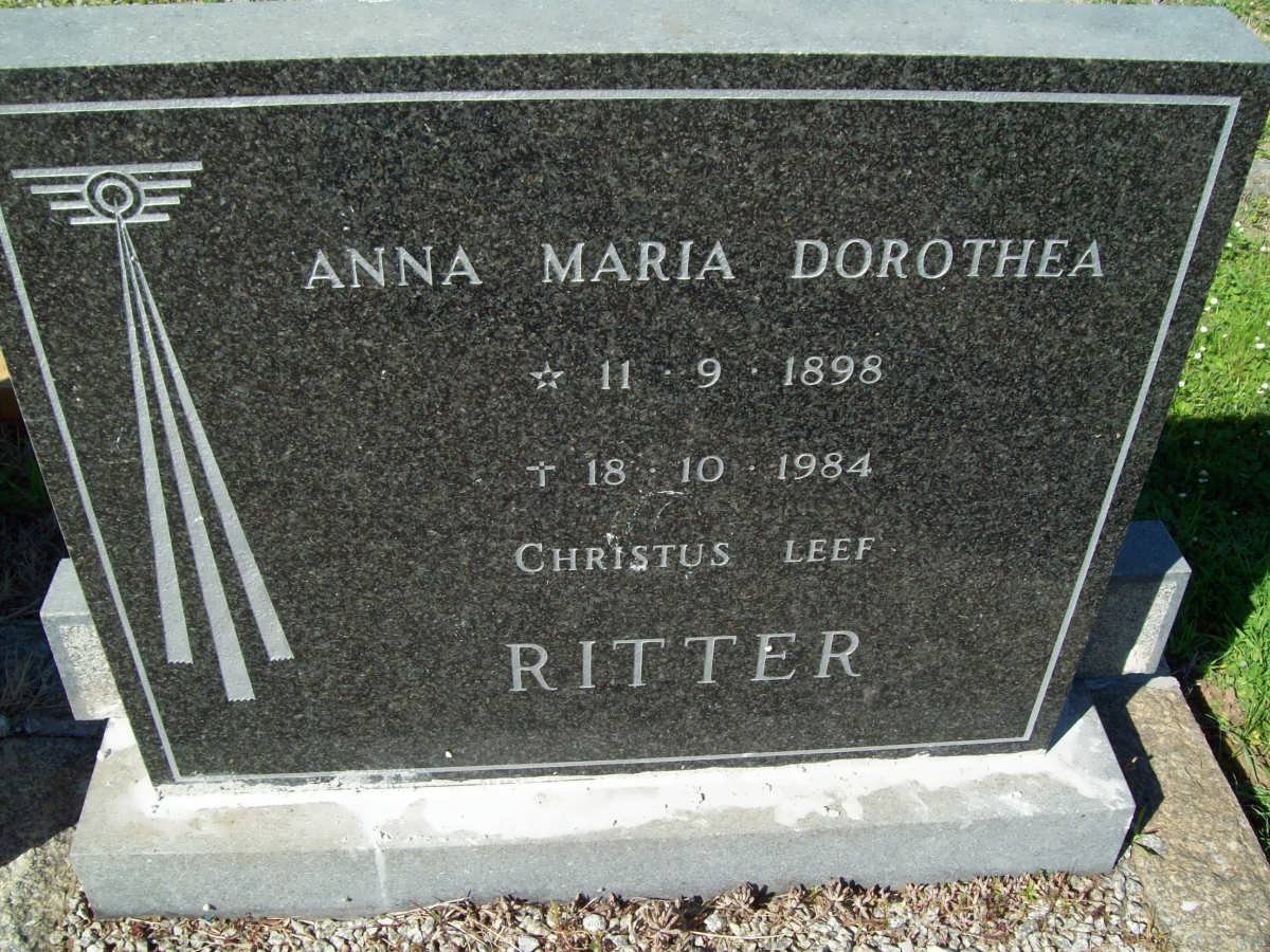 RITTER Anna Maria Dorothea 1898-1984