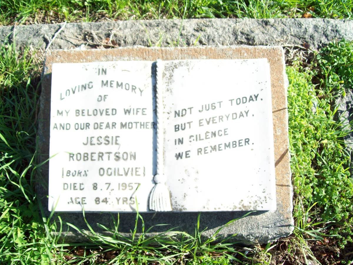ROBERTSON Jessie nee OGILVIE -1957