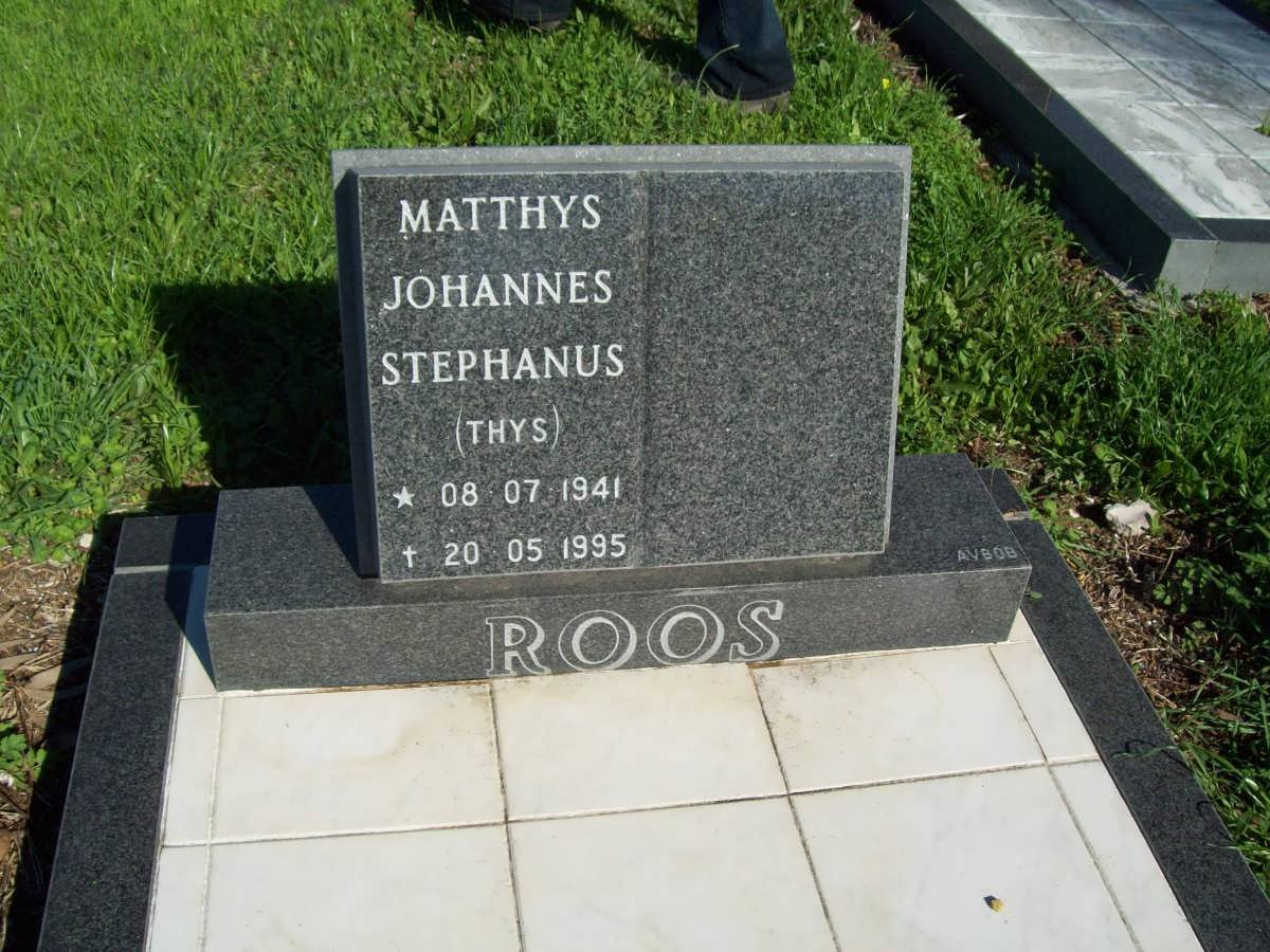 ROOS Matthys Johannes Stephanus 1941-1995