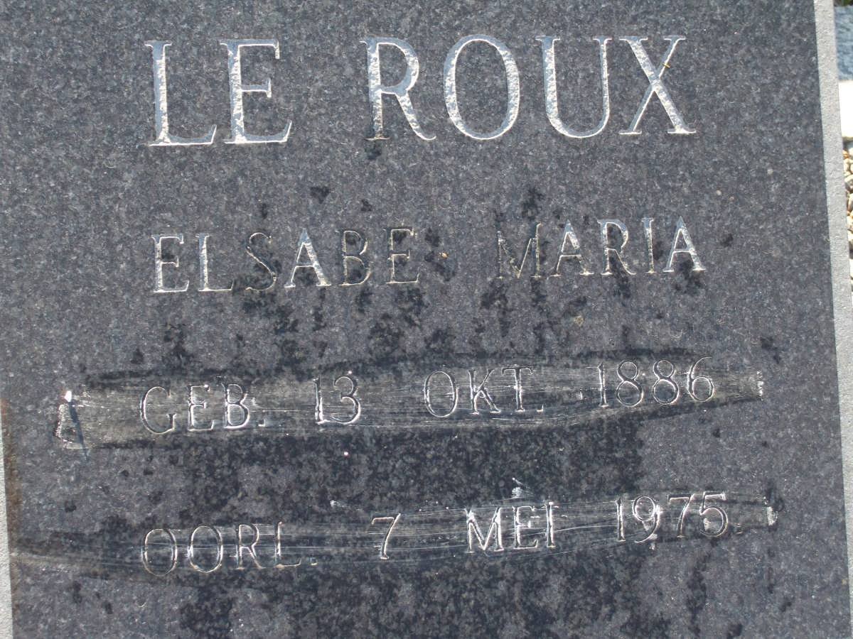 ROUX Elsabe Maria, le 1886-1975