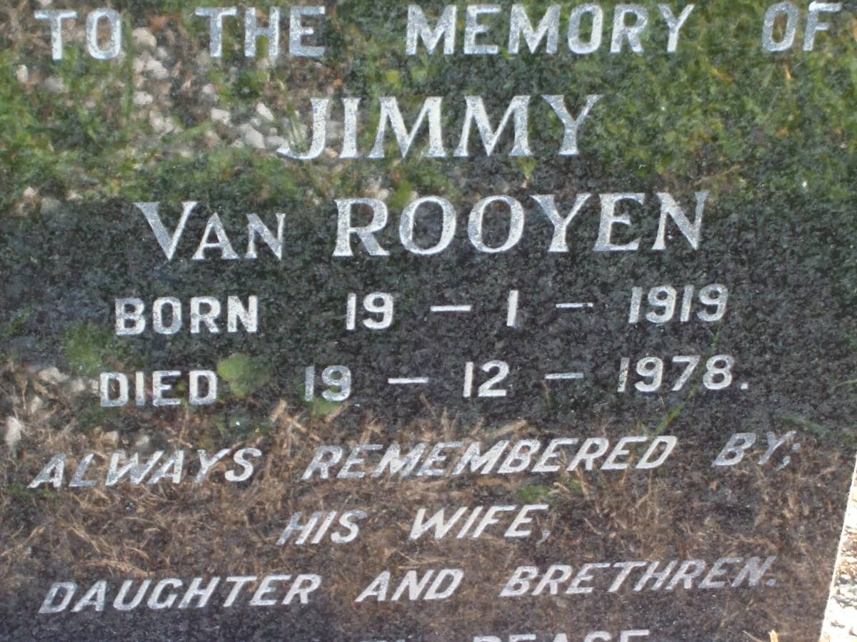ROOYEN Jimmy, van 1919-1978