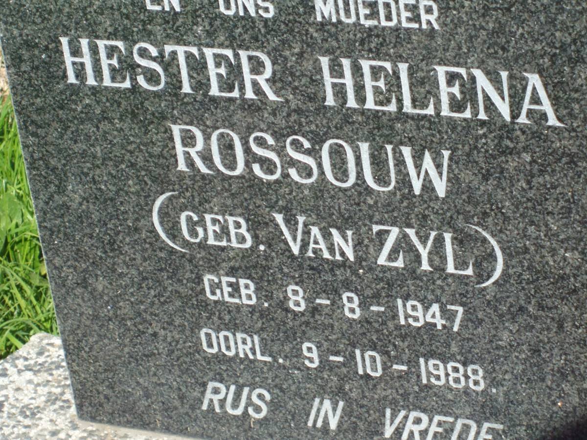 ROSSOUW Hester Helena nee VAN ZYL 1947-1988