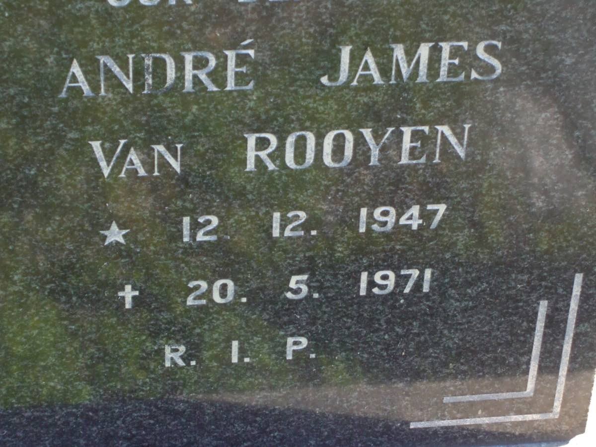 ROOYEN Andre James, van 1947-1971