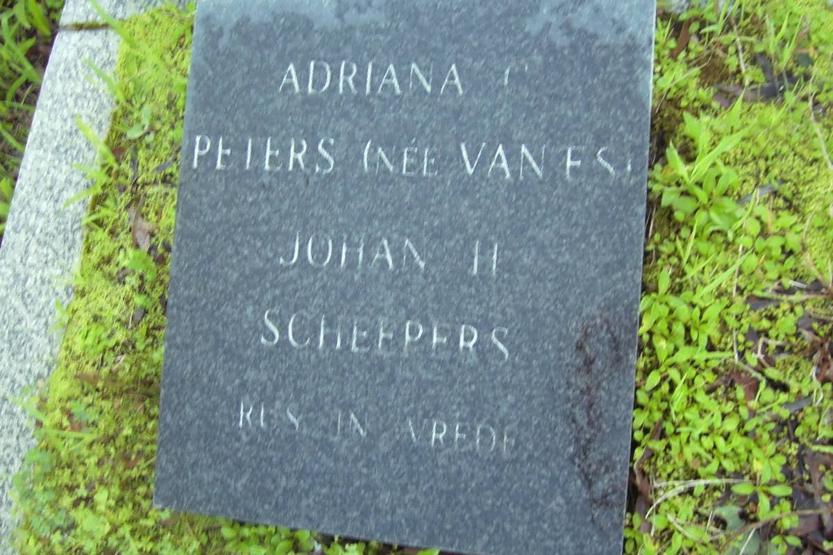 SCHEEPERS Johan H. :: PETERS Adriana C. nee VAN ES