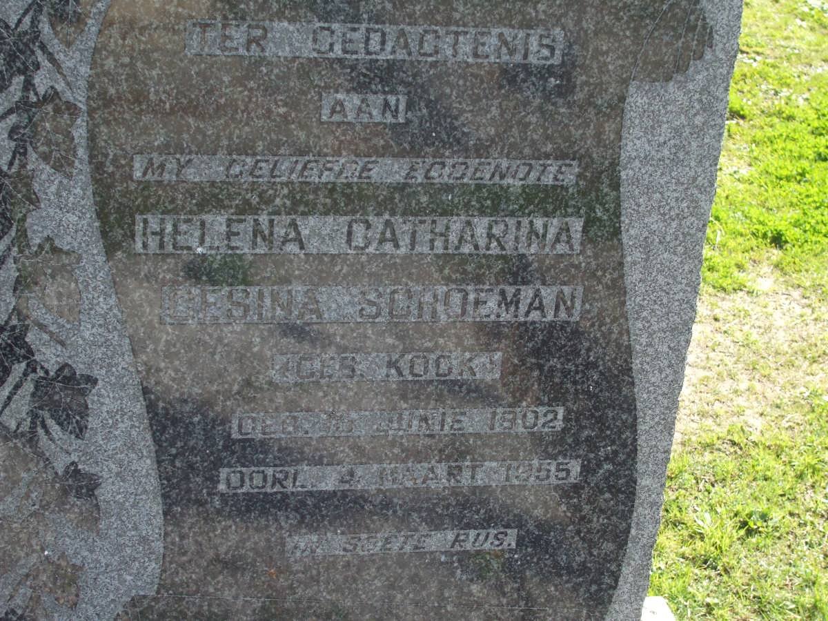 SCHOEMAN Helena Catharina Gesina nee KOCK 1902-1955