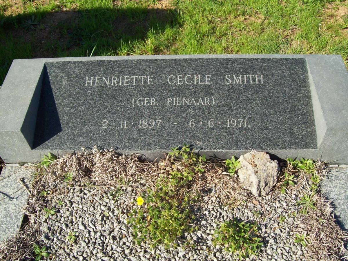SMITH Henriette Cecile nee PIENAAR 1897-1971