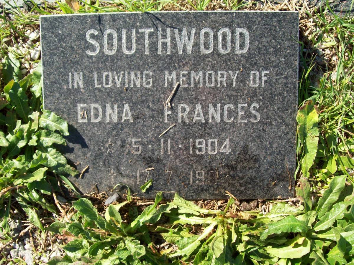 SOUTHWOOD Edna Frances 1904-1993