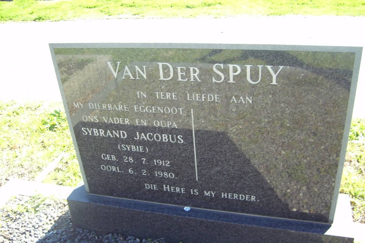 SPUY Sybrand Jacobus, van der 1912-1980