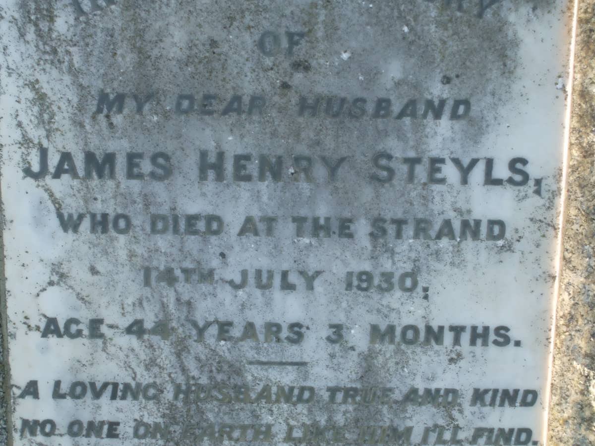 STEYLS James Henry -1930
