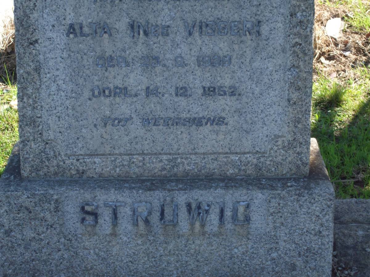 STRUWIG Alta nee VISSER 1929-1952