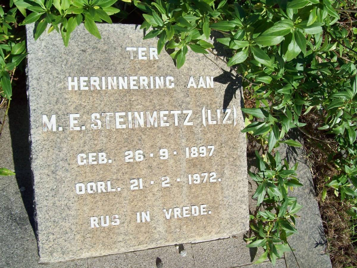 STEINMETZ M.E. 1897-1972