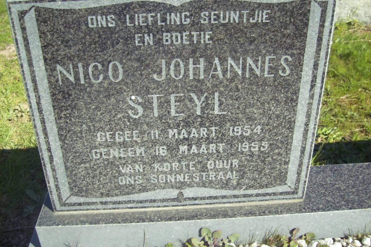 STEYL Nico Johannes 1954-1955
