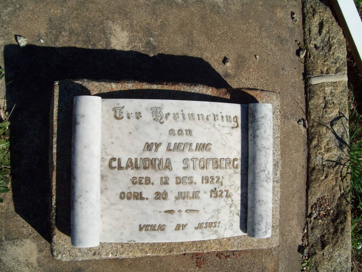 STOFBERG Claudina 1922-1927