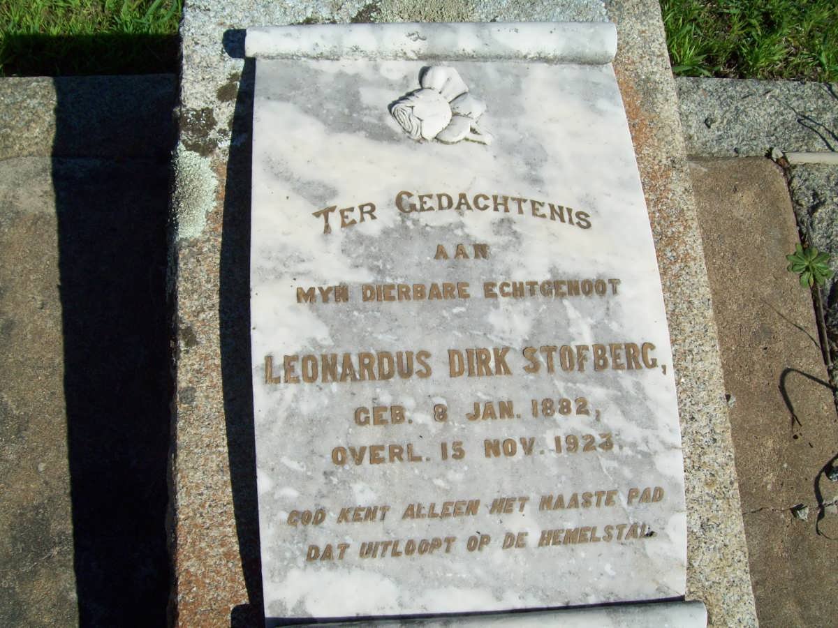 STOFBERG Leonardus Dirk 1882-1923