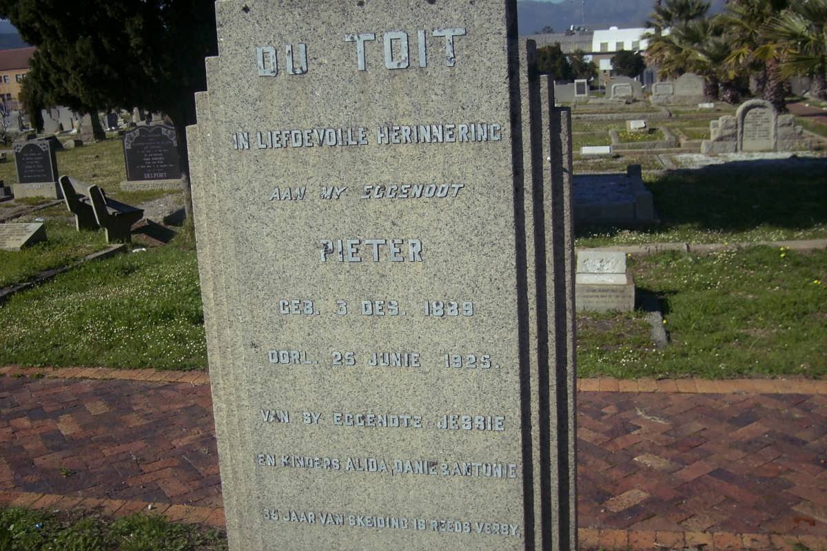 TOIT Pieter, du 1889-1925