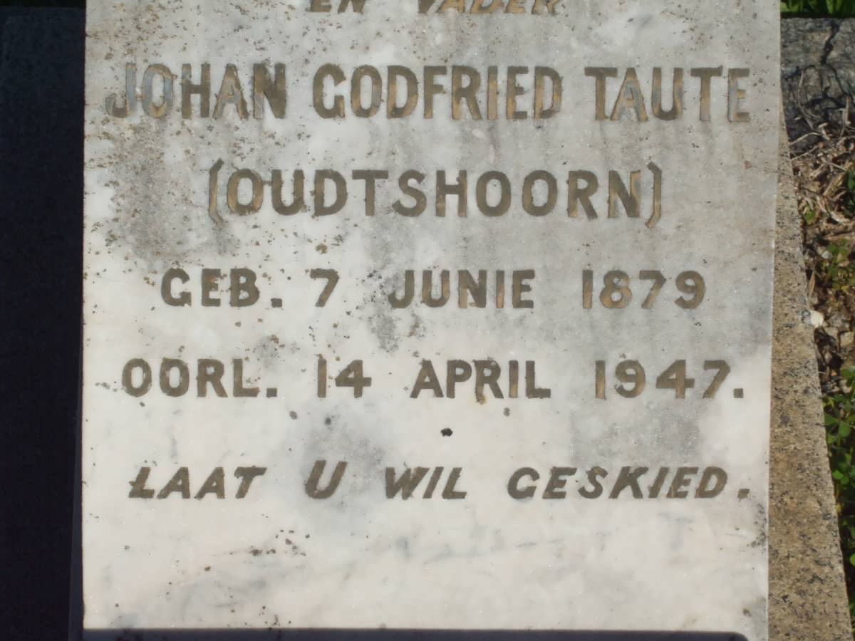 TAUTE Johan Godfried 1879-1947