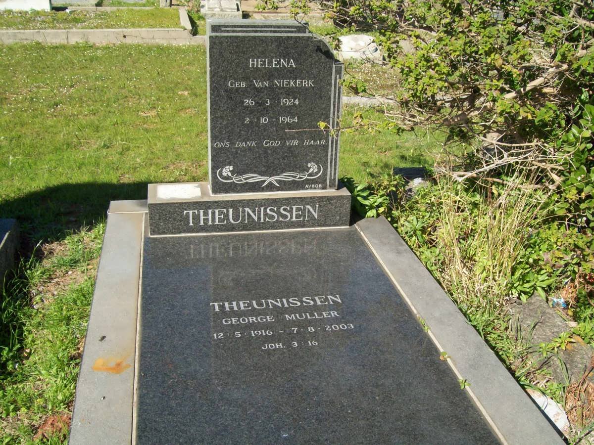 THEUNISSEN George Muller 1916-2003 &amp; Helena VAN NIEKERK 1924-1964