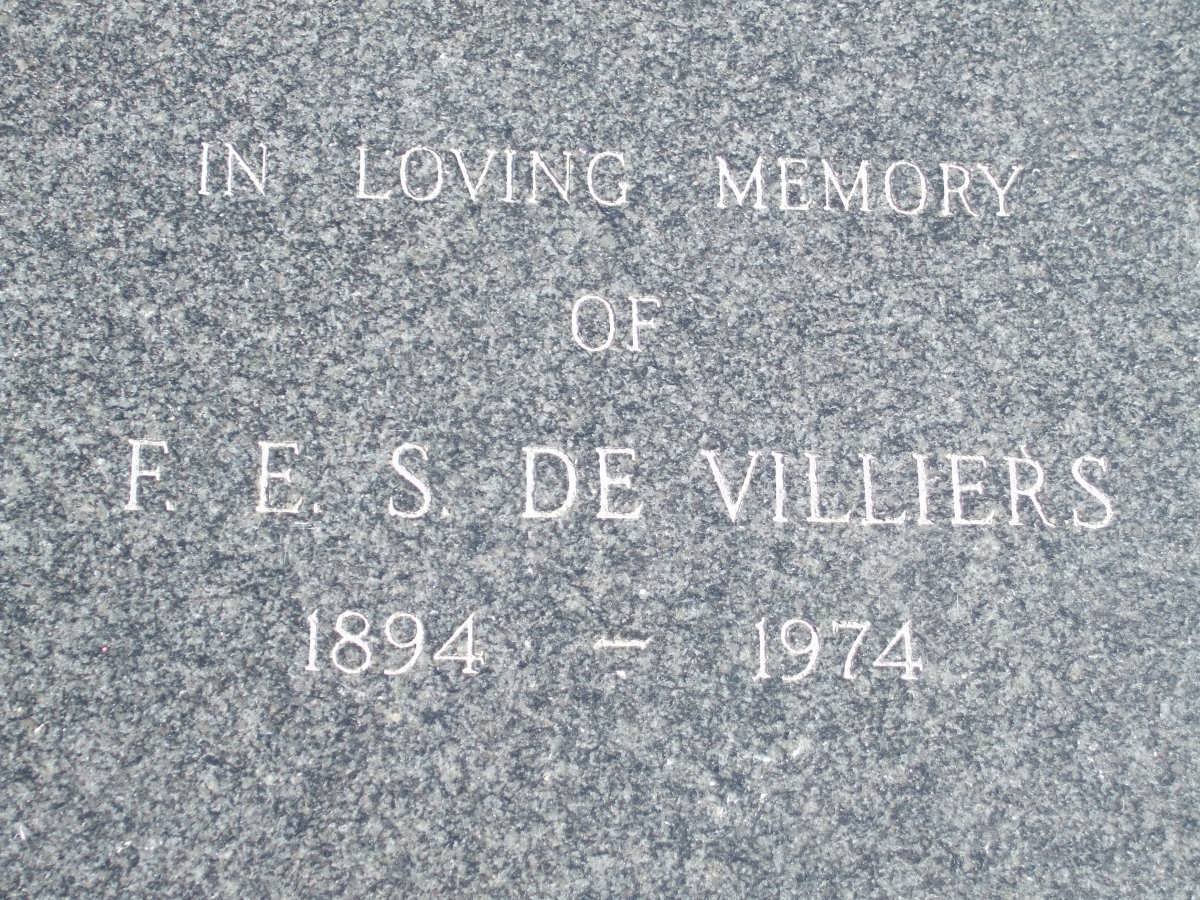 VILLIERS F.E.S., de 1894-1974