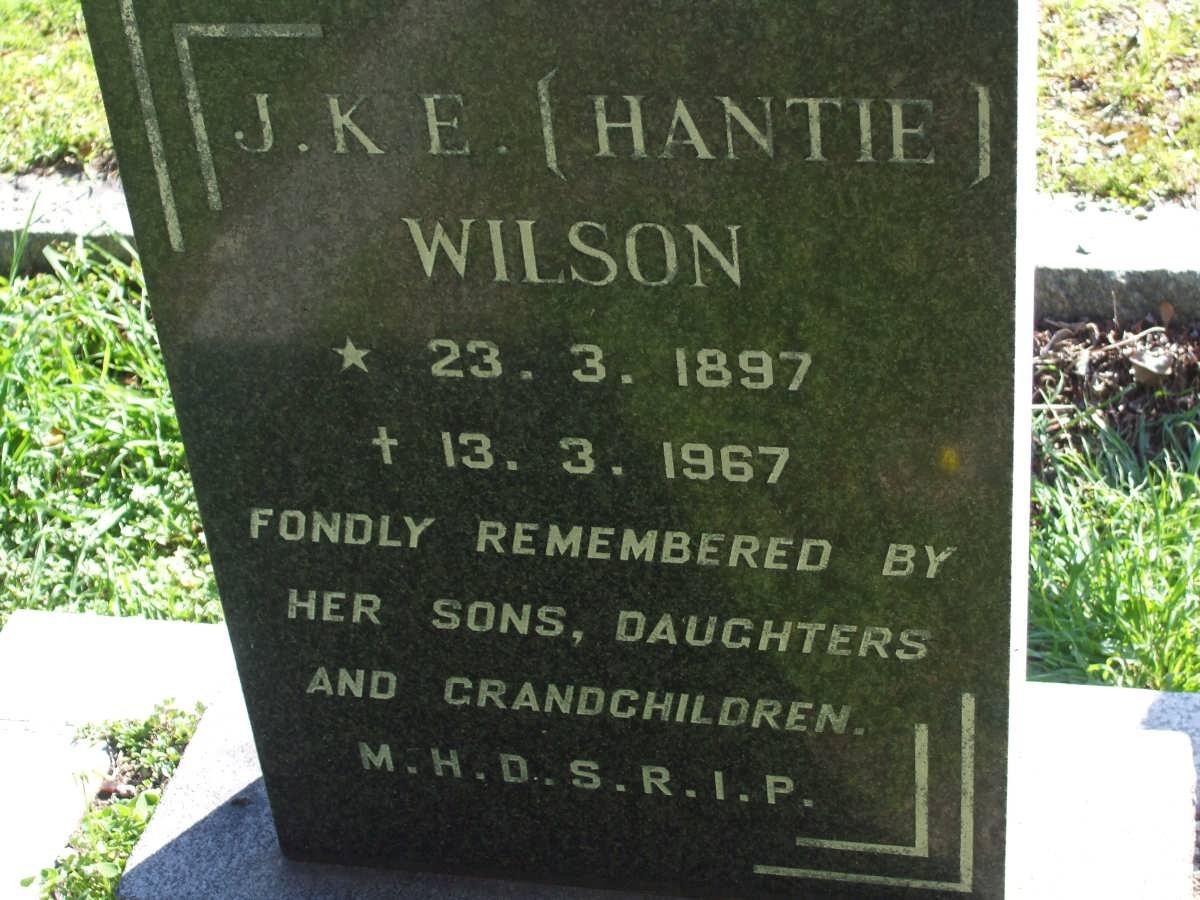 WILSON J.K.E. 1897-1967