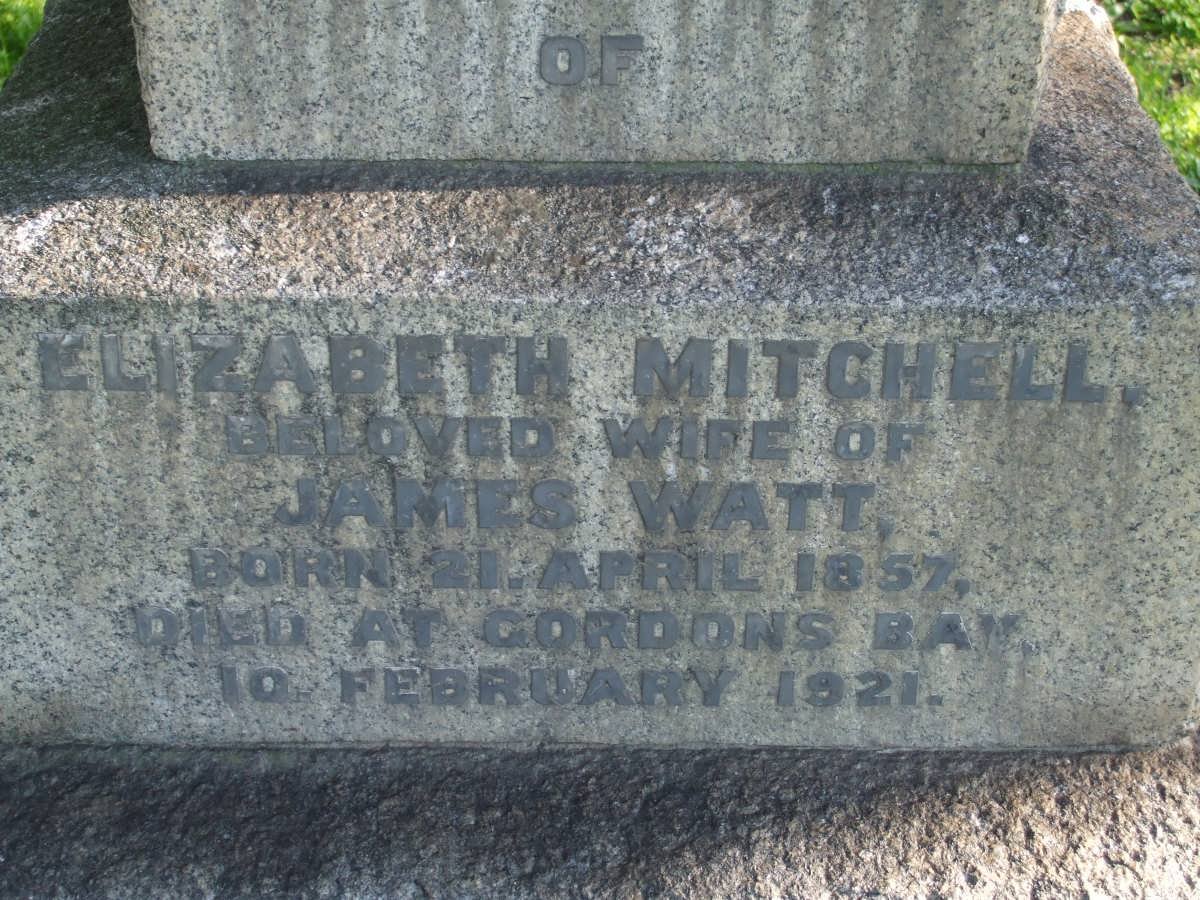 WATT Elizabeth Mitchell 1857-1921