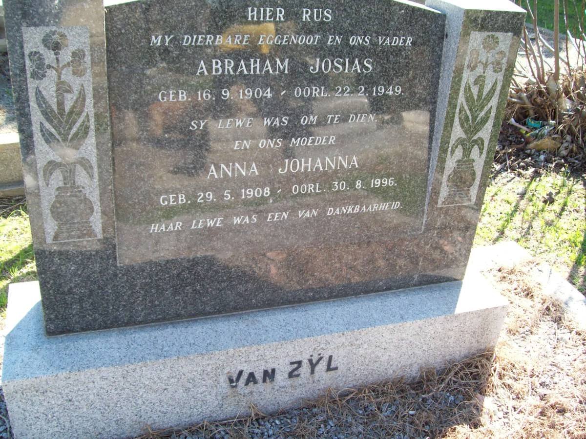 ZYL Abraham Josias, van 1904-1949 &amp; Anna Johanna 1908-1996