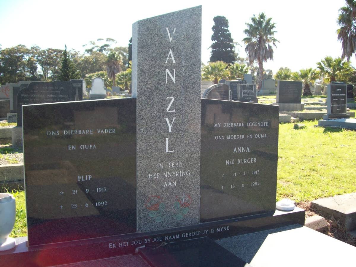 ZYL Flip, van 1912-1992 &amp; Anna BURGER 1917-1985